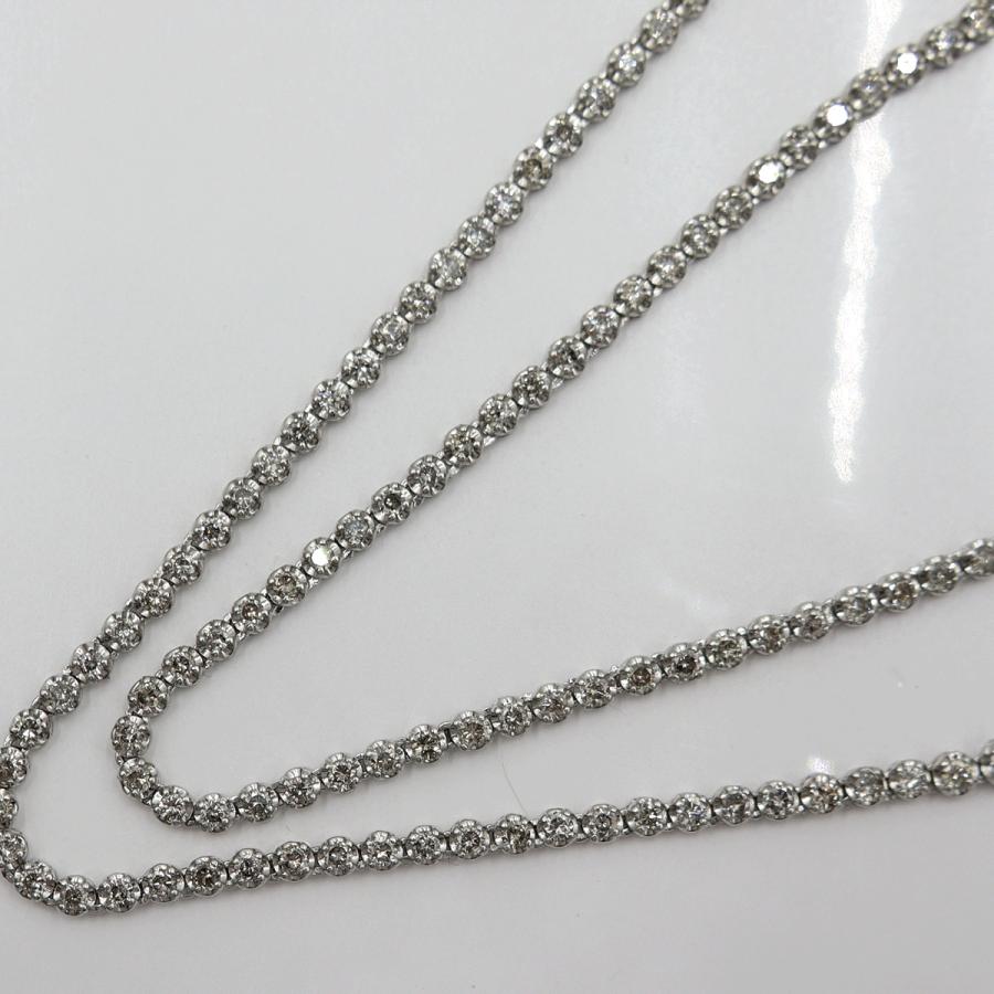 Pt850ダイヤモンドチョーカー　D5.00ct　チョーカー長さ：約40cm　重量16.89ｇ(石の重量含む)(中古)