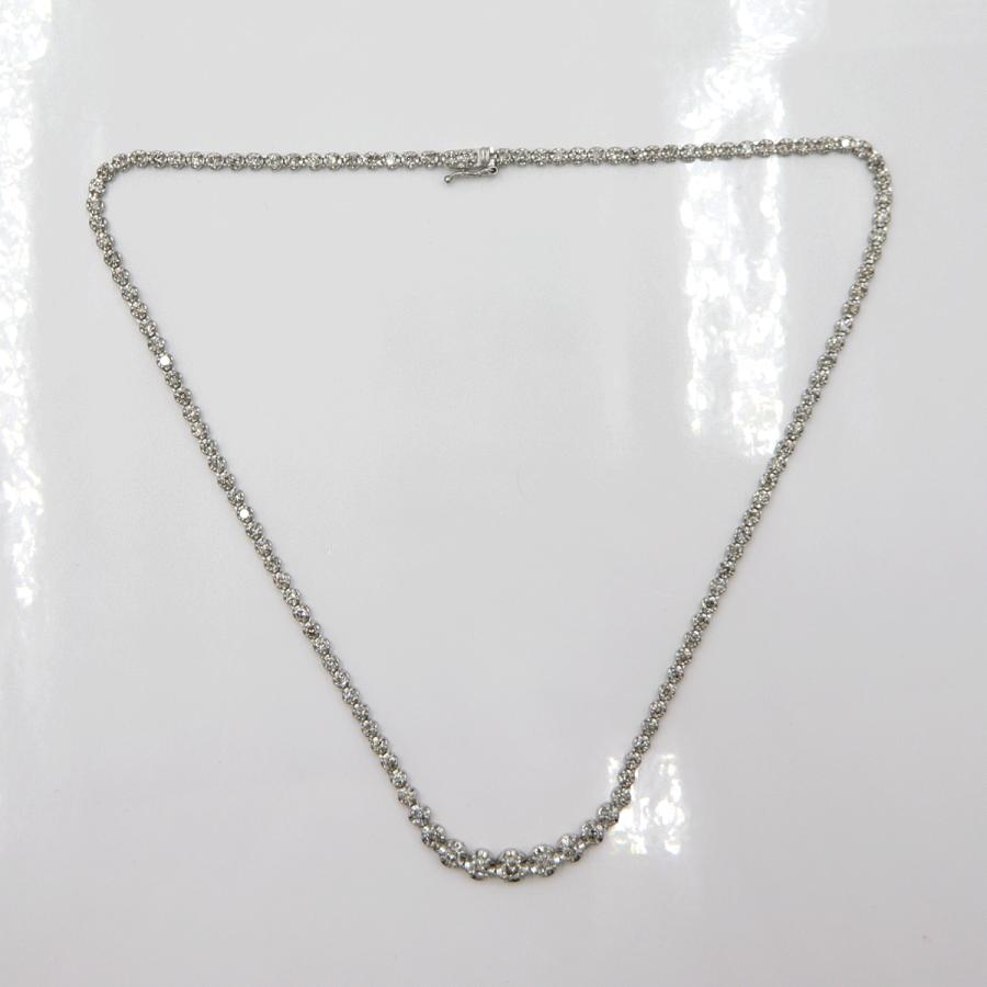 Pt850ダイヤモンドチョーカー　D5.00ct　チョーカー長さ：約40cm　重量16.89ｇ(石の重量含む)(中古)