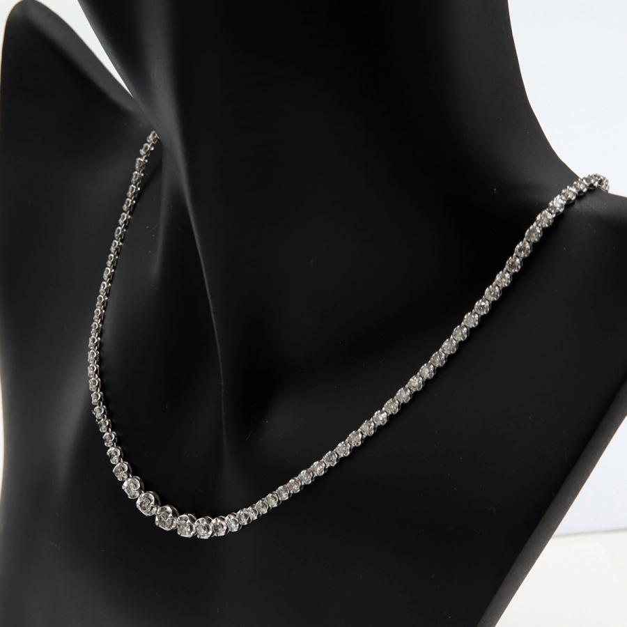 Pt850ダイヤモンドチョーカー　D5.00ct　チョーカー長さ：約40cm　重量16.89ｇ(石の重量含む)(中古)
