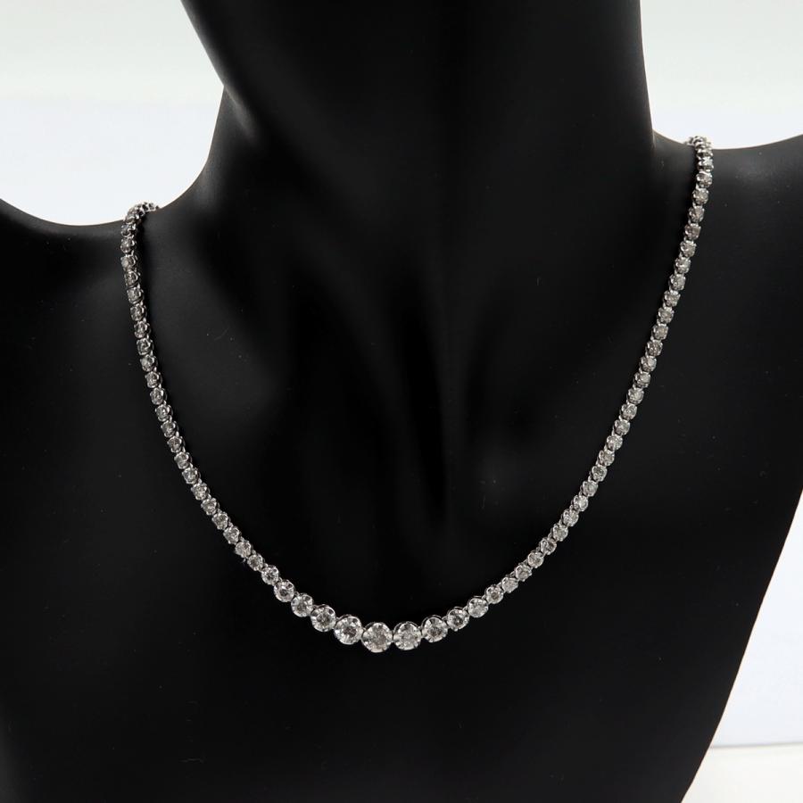 Pt850ダイヤモンドチョーカー　D5.00ct　チョーカー長さ：約40cm　重量16.89ｇ(石の重量含む)(中古)