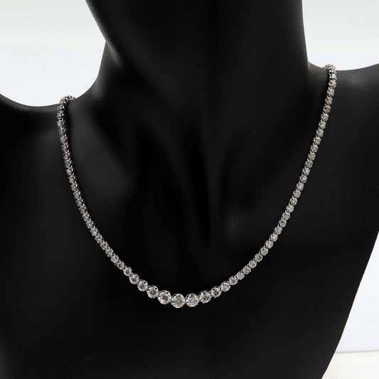 Pt850ダイヤモンドチョーカー　D5.00ct　チョーカー長さ：約40cm　重量16.89ｇ(石の重量含む)(中古)