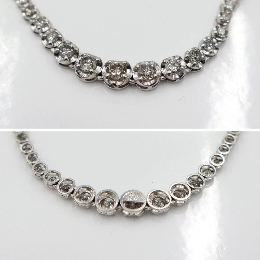 Pt850ダイヤモンドチョーカー　D5.00ct　チョーカー長さ：約40cm　重量16.89ｇ(石の重量含む)(中古)