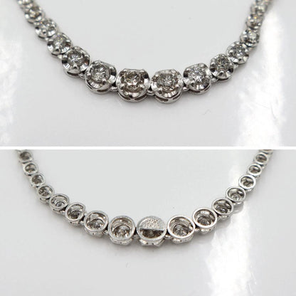 Pt850ダイヤモンドチョーカー　D5.00ct　チョーカー長さ：約40cm　重量16.89ｇ(石の重量含む)(中古)