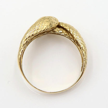 K18サファイアリング「スネーク」　リングサイズ16号　重量4.35ｇ(石の重量含む)　蛇　レディース(中古)