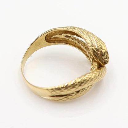 K18サファイアリング「スネーク」　リングサイズ16号　重量4.35ｇ(石の重量含む)　蛇　レディース(中古)