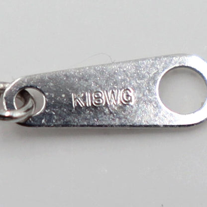 K18WGダイヤモンドペンダントネックレス　ネック長さ：約44cm　重量3.22ｇ(石の重量含む)(中古)