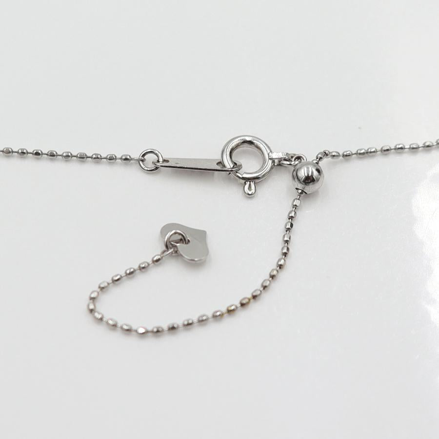 K18WGダイヤモンドペンダントネックレス　ネック長さ：約44cm　重量3.22ｇ(石の重量含む)(中古)