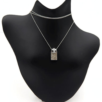 K18WGダイヤモンドペンダントネックレス　ネック長さ：約44cm　重量3.22ｇ(石の重量含む)(中古)