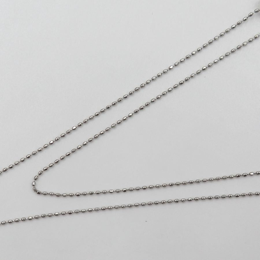 K18WGダイヤモンドペンダントネックレス　ネック長さ：約44cm　重量3.22ｇ(石の重量含む)(中古)