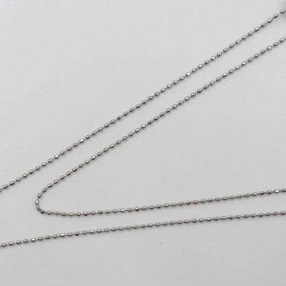 K18WGダイヤモンドペンダントネックレス　ネック長さ：約44cm　重量3.22ｇ(石の重量含む)(中古)