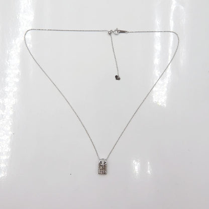 K18WGダイヤモンドペンダントネックレス　ネック長さ：約44cm　重量3.22ｇ(石の重量含む)(中古)