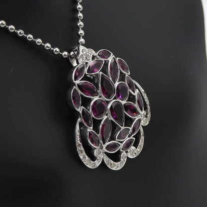 K18WGロードライトガーネットペンダントトップ　重量10.65ｇ(石の重量含む)　レディース(中古)