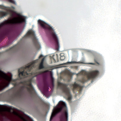 K18WGロードライトガーネットペンダントトップ　重量10.65ｇ(石の重量含む)　レディース(中古)