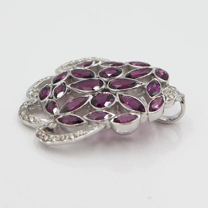 K18WGロードライトガーネットペンダントトップ　重量10.65ｇ(石の重量含む)　レディース(中古)