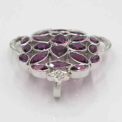 K18WGロードライトガーネットペンダントトップ　重量10.65ｇ(石の重量含む)　レディース(中古)