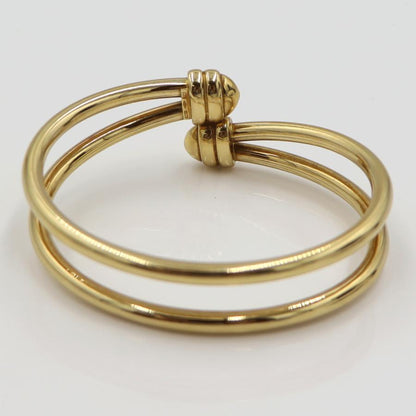 ウノアエレ(UNOAERRE) 750デザインバングル　バングルサイズ：約16.5cm　バングル幅：約14.0mm　重量31.97ｇ　C型バングル　ゴールド　レディース（中古）