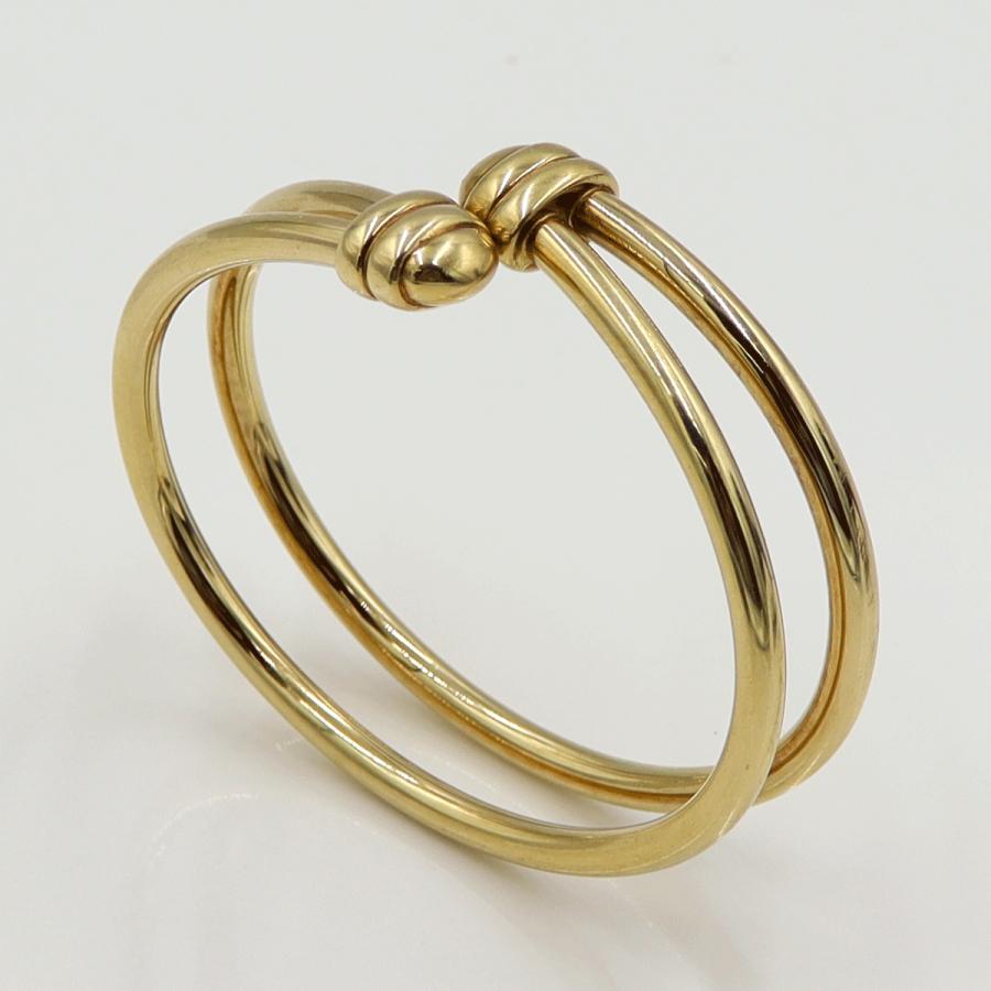 ウノアエレ(UNOAERRE) 750デザインバングル　バングルサイズ：約16.5cm　バングル幅：約14.0mm　重量31.97ｇ　C型バングル　ゴールド　レディース（中古）