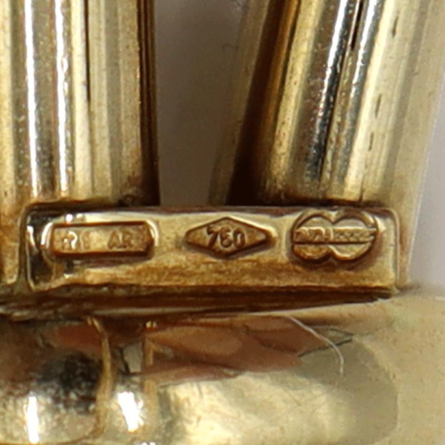 ウノアエレ(UNOAERRE) 750デザインバングル　バングルサイズ：約16.5cm　バングル幅：約14.0mm　重量31.97ｇ　C型バングル　ゴールド　レディース（中古）