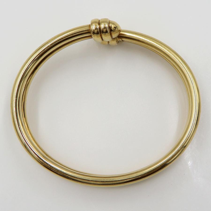 ウノアエレ(UNOAERRE) 750デザインバングル　バングルサイズ：約16.5cm　バングル幅：約14.0mm　重量31.97ｇ　C型バングル　ゴールド　レディース（中古）