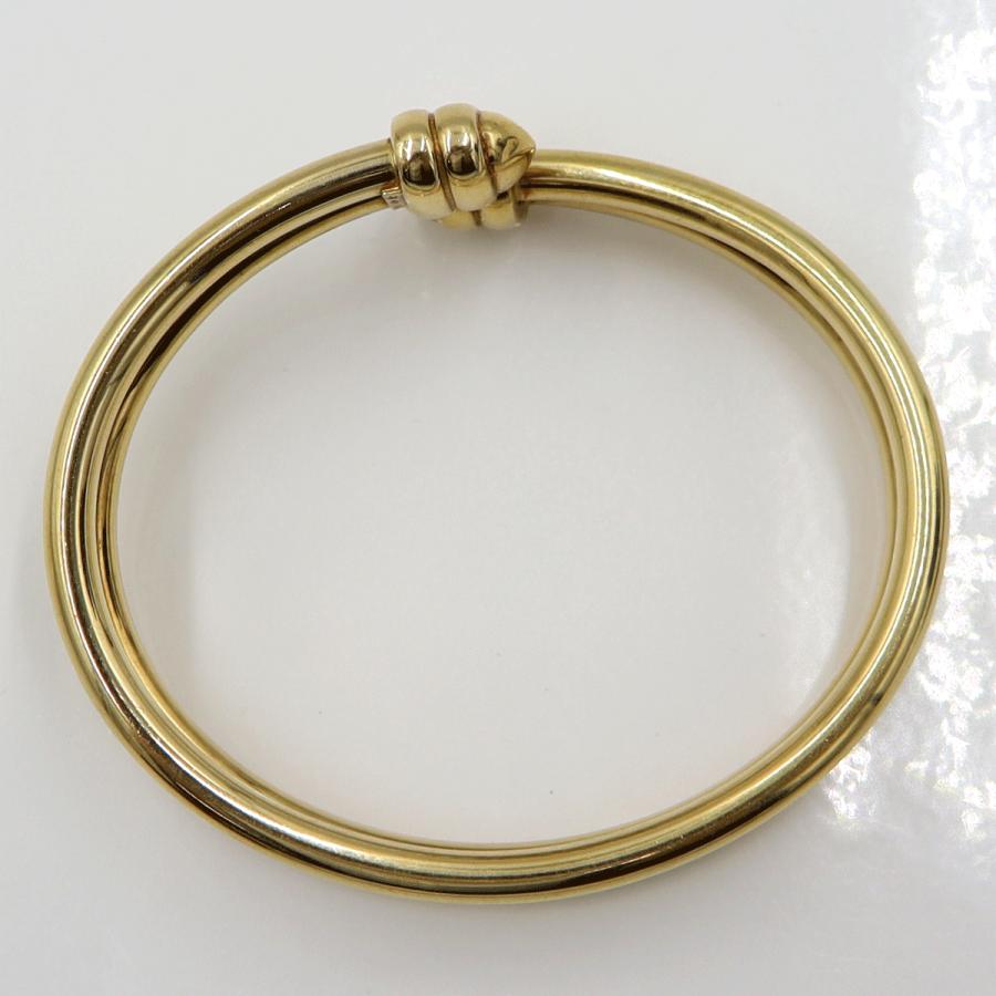 ウノアエレ(UNOAERRE) 750デザインバングル　バングルサイズ：約16.5cm　バングル幅：約14.0mm　重量31.97ｇ　C型バングル　ゴールド　レディース（中古）