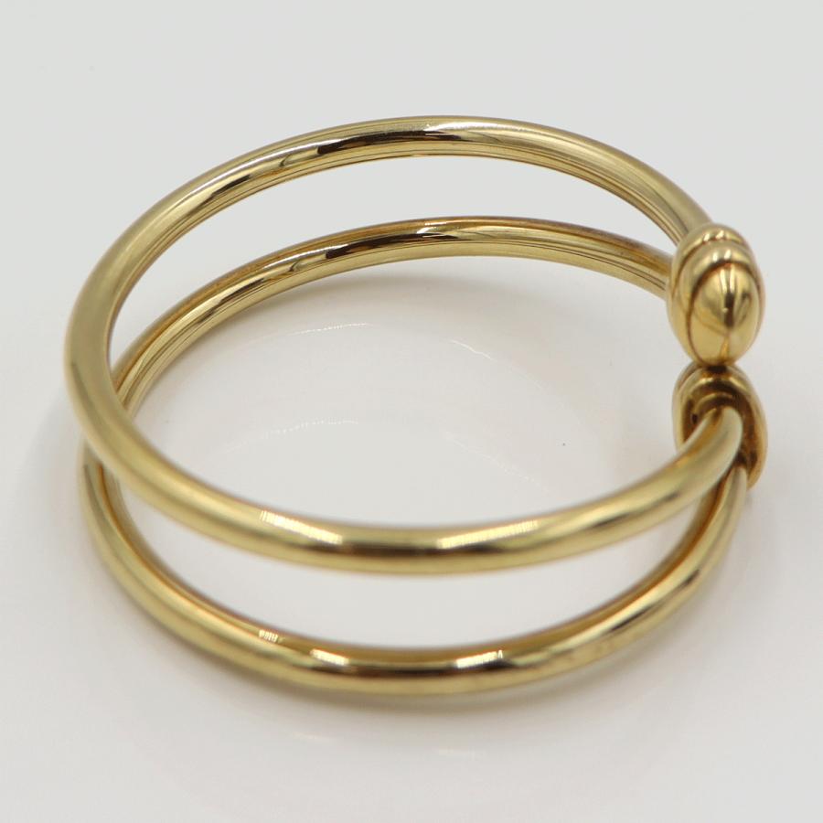 ウノアエレ(UNOAERRE) 750デザインバングル　バングルサイズ：約16.5cm　バングル幅：約14.0mm　重量31.97ｇ　C型バングル　ゴールド　レディース（中古）