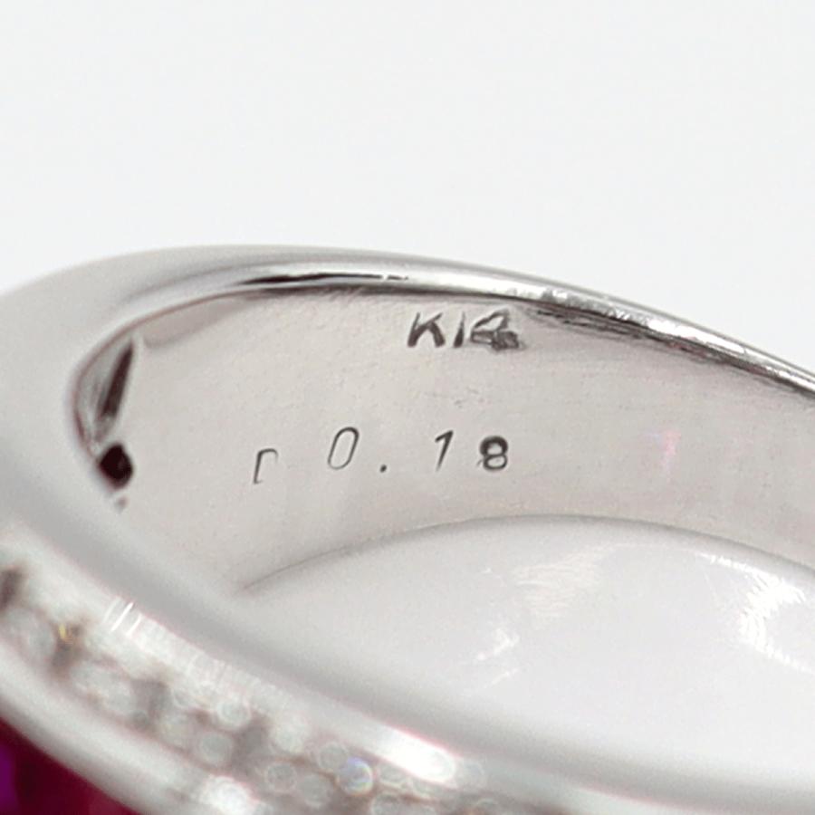 K14ルビーダイヤリング　R2.70ct　D0.18ct　サイズ12号　重量8.69ｇ(石の重量含む)　レディース(中古)