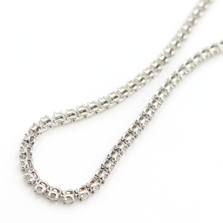 K18WGダイヤモンドブレスレット　D0.10ct　長さ17.0cm　重量5.90ｇ(石の重量含む)（中古）