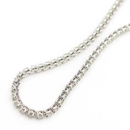 K18WGダイヤモンドブレスレット　D0.10ct　長さ17.0cm　重量5.90ｇ(石の重量含む)（中古）