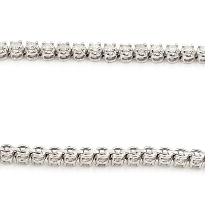 K18WGダイヤモンドブレスレット　D0.10ct　長さ17.0cm　重量5.90ｇ(石の重量含む)（中古）