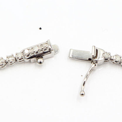 K18WGダイヤモンドブレスレット　D0.10ct　長さ17.0cm　重量5.90ｇ(石の重量含む)（中古）