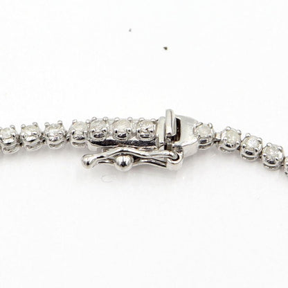 K18WGダイヤモンドブレスレット　D0.10ct　長さ17.0cm　重量5.90ｇ(石の重量含む)（中古）