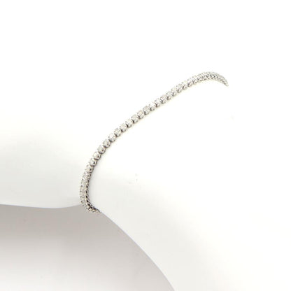 K18WGダイヤモンドブレスレット　D0.10ct　長さ17.0cm　重量5.90ｇ(石の重量含む)（中古）