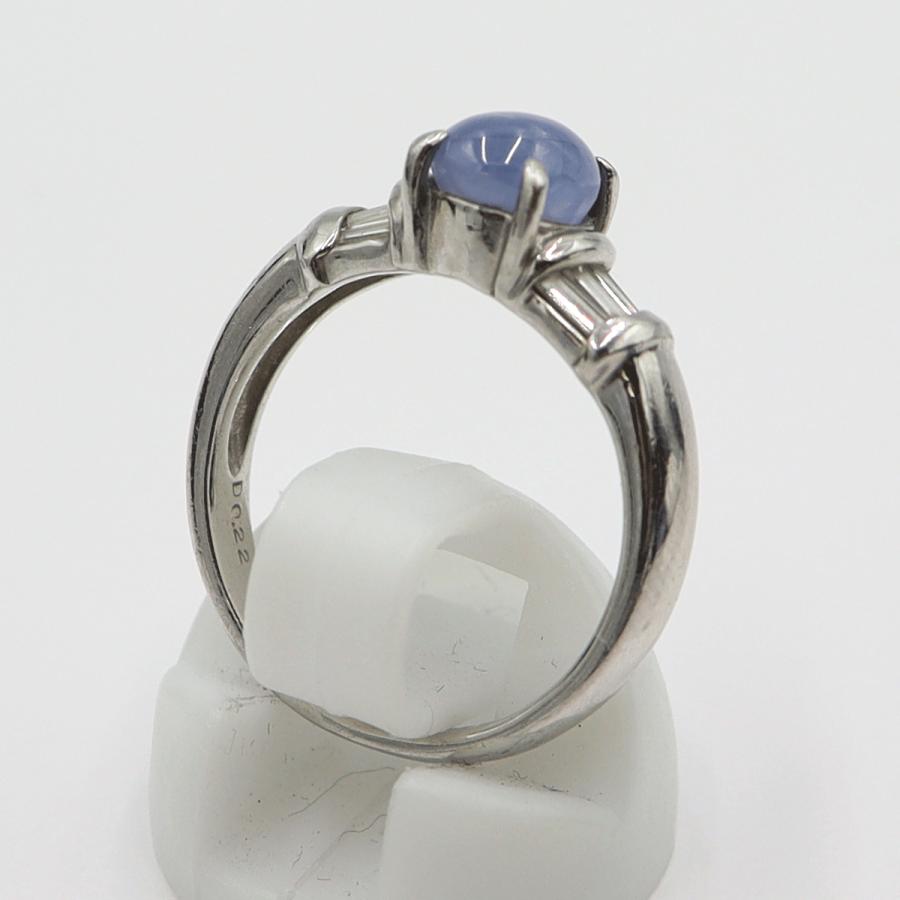 Pt900スターサファイアリング S2.16ct D0.22ct リングサイズ13号　重量6.78ｇ(石の重量含む)　レディース(中古)