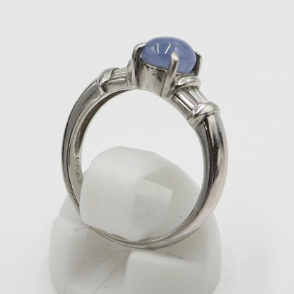 Pt900スターサファイアリング S2.16ct D0.22ct リングサイズ13号　重量6.78ｇ(石の重量含む)　レディース(中古)