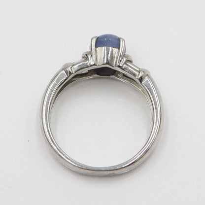 Pt900スターサファイアリング S2.16ct D0.22ct リングサイズ13号　重量6.78ｇ(石の重量含む)　レディース(中古)