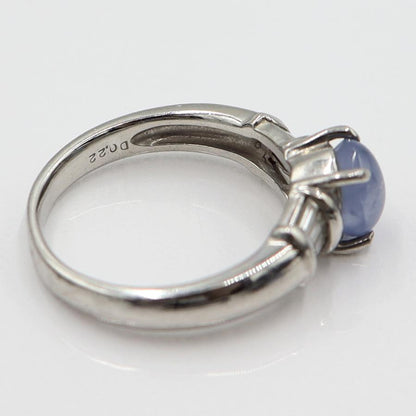 Pt900スターサファイアリング S2.16ct D0.22ct リングサイズ13号　重量6.78ｇ(石の重量含む)　レディース(中古)