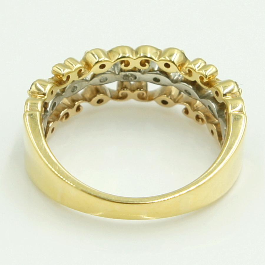 K18/Pt900ダイヤモンドリング　D0.32ct　リングサイズ11号　重量5.41ｇ(石の重量含む)（中古）