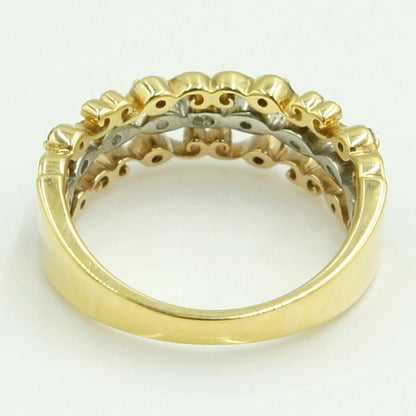 K18/Pt900ダイヤモンドリング　D0.32ct　リングサイズ11号　重量5.41ｇ(石の重量含む)（中古）