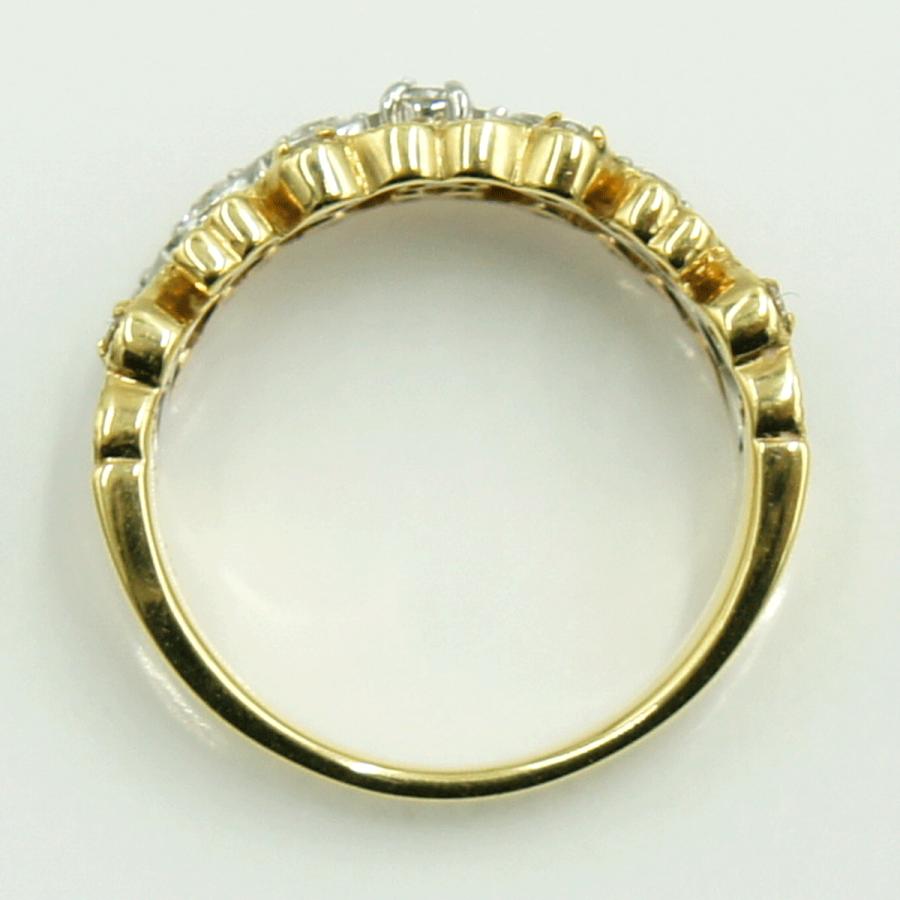 K18/Pt900ダイヤモンドリング　D0.32ct　リングサイズ11号　重量5.41ｇ(石の重量含む)（中古）