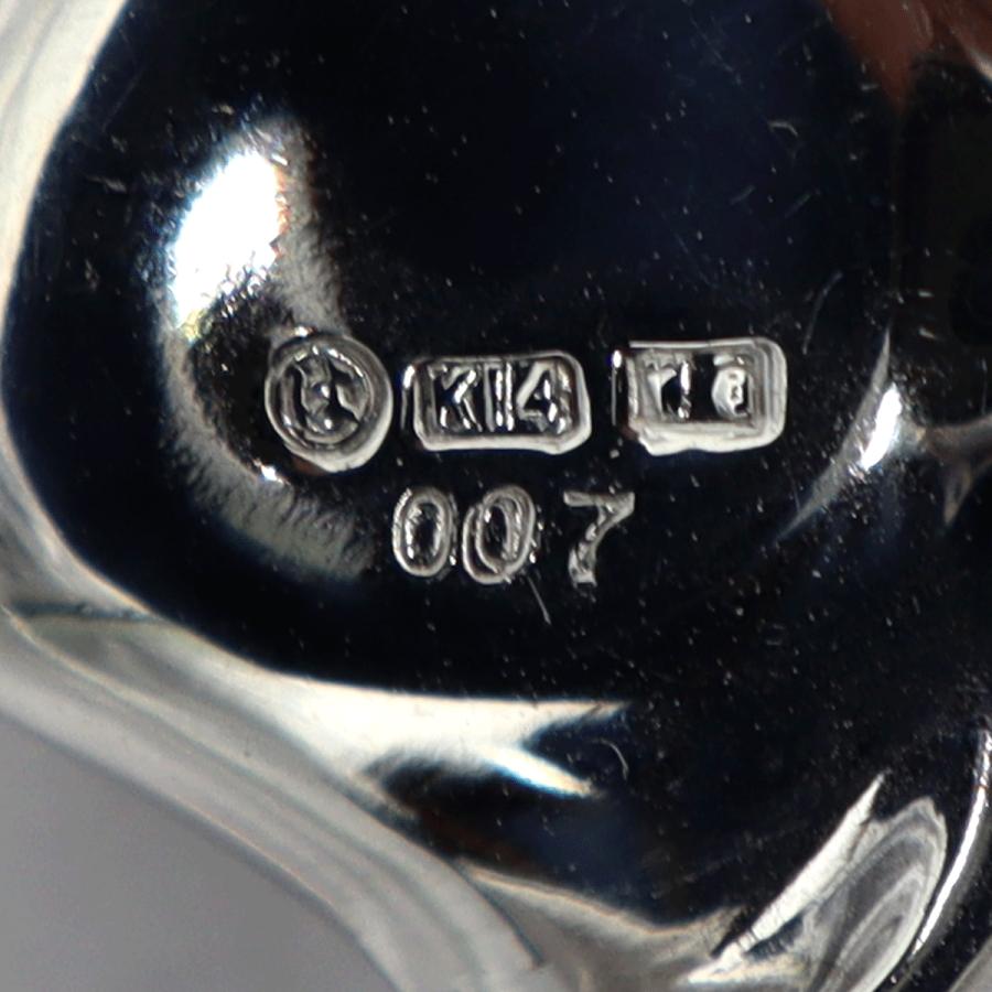 K14WGケシパールペンダントトップ　D0.07ct　重量5.54ｇ(石の重量含む)（中古）