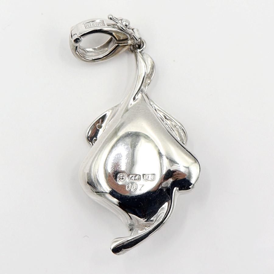 K14WGケシパールペンダントトップ　D0.07ct　重量5.54ｇ(石の重量含む)（中古）