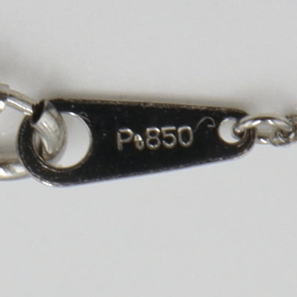 Pt900/850エメラルドネックレス　E4.245ct　D0.50ct　ネックレス長さ42cm　重量6.95ｇ(石の重量含む)（中古）