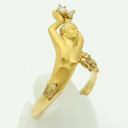 カレライカレラ（Carrera y Carrera）カレライカレラ750マーメイドダイヤモンドリング　「女神」　リングサイズ12号　レディース（中古）