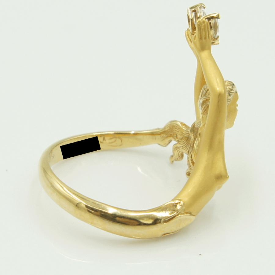 カレライカレラ（Carrera y Carrera）カレライカレラ750マーメイドダイヤモンドリング　「女神」　リングサイズ12号　レディース（中古）