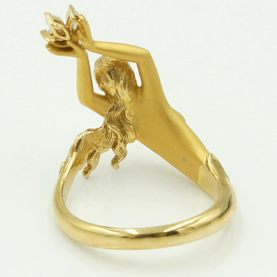 カレライカレラ（Carrera y Carrera）カレライカレラ750マーメイドダイヤモンドリング　「女神」　リングサイズ12号　レディース（中古）