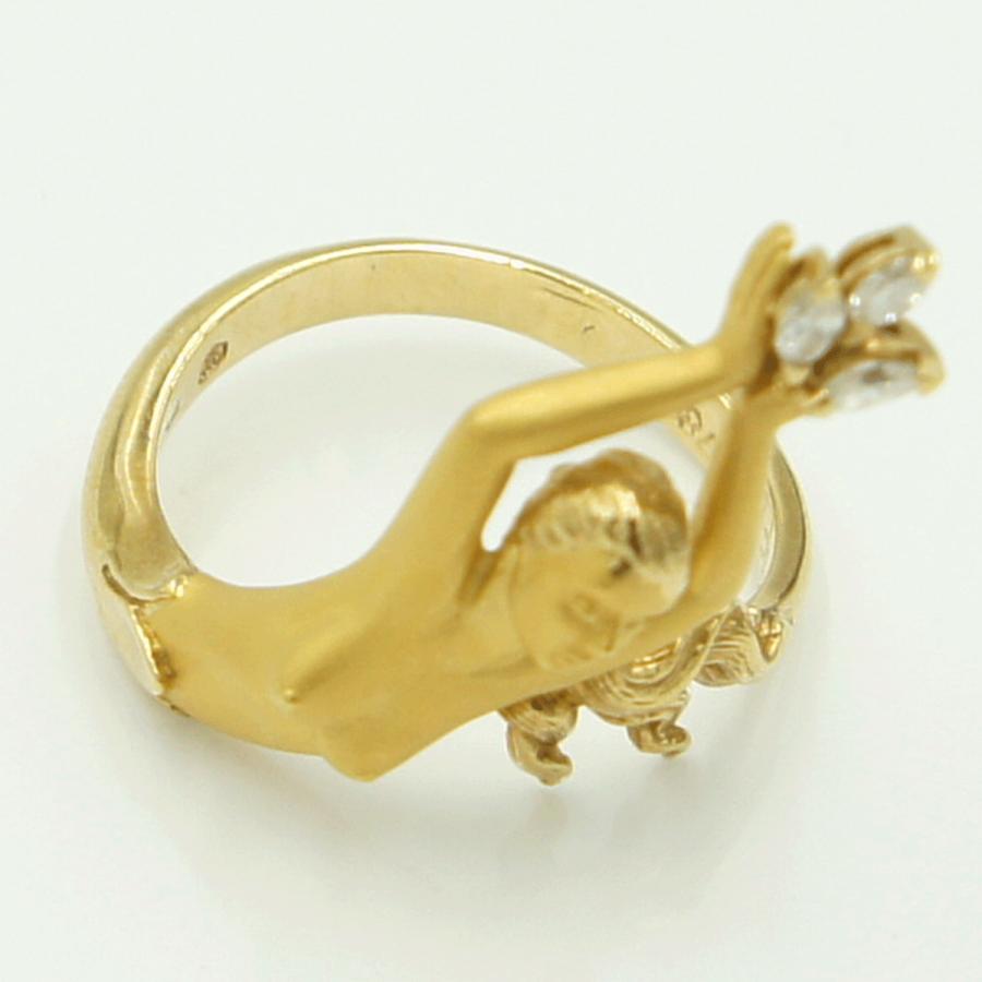 カレライカレラ（Carrera y Carrera）カレライカレラ750マーメイドダイヤモンドリング　「女神」　リングサイズ12号　レディース（中古）