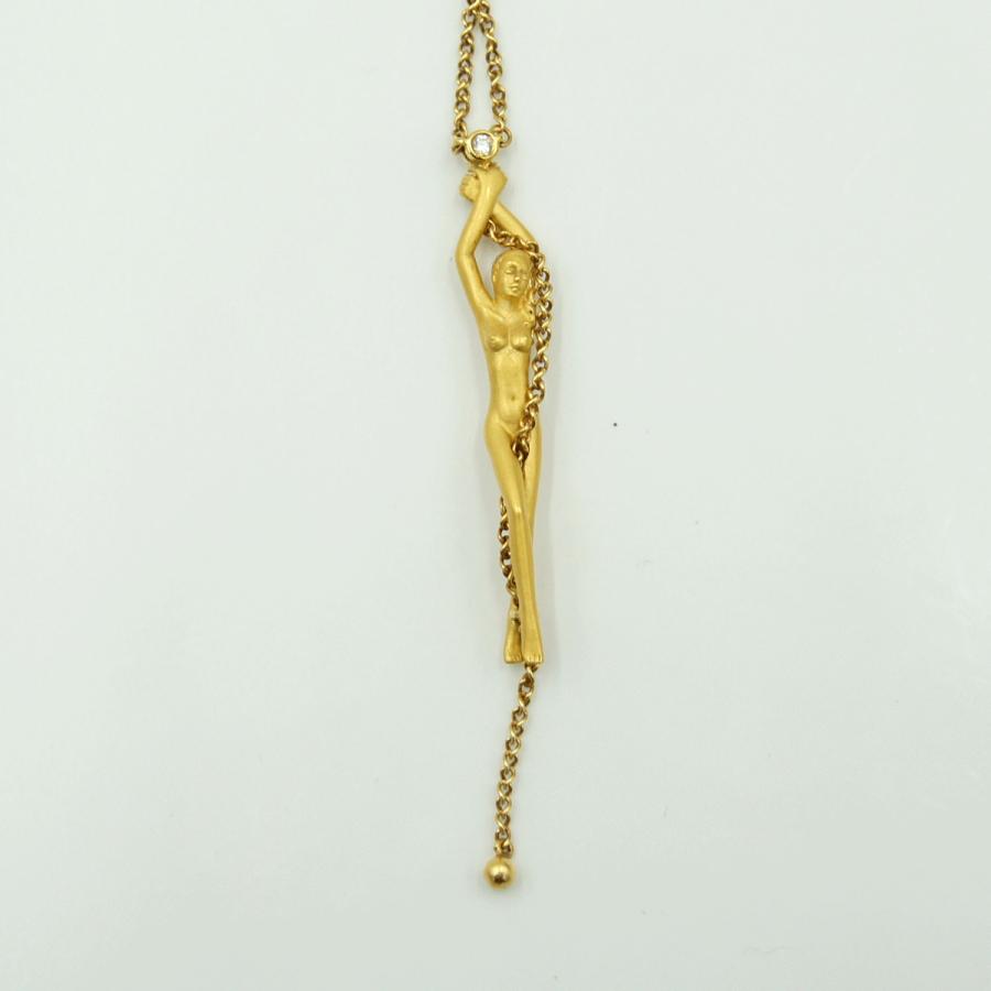 カレライカレラ（Carrera y Carrera）カレライカレラ750ダイヤモンドネックレス「女神」　ネックレスサイズ 約43cm 　レディース(中古）