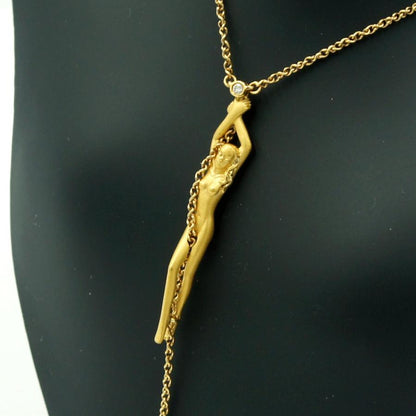 カレライカレラ（Carrera y Carrera）カレライカレラ750ダイヤモンドネックレス「女神」　ネックレスサイズ 約43cm 　レディース(中古）