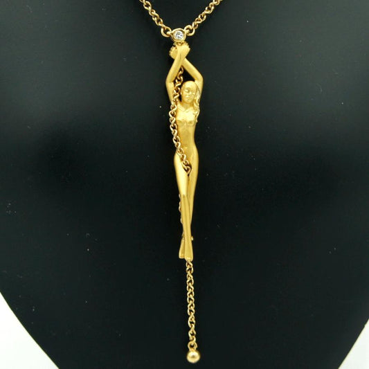 カレライカレラ（Carrera y Carrera）カレライカレラ750ダイヤモンドネックレス「女神」　ネックレスサイズ 約43cm 　レディース(中古）