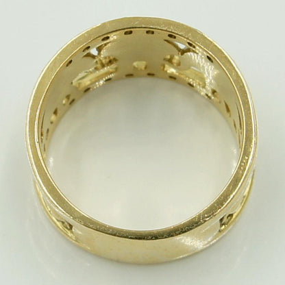 K18ダイヤモンドリング　「ゾウ」　リングサイズ18号　D 0.17ct　重量11.62ｇ（中古）